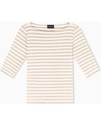 Emporio Armani - Jumper With Three-Quarter Length Sleeves - Lyst