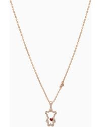 Emporio Armani - 14K Rose-Plated Brass Pendant Necklace - Lyst