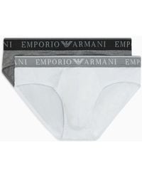 Emporio Armani - Two-pack Of Endurance Logo Briefs - Lyst