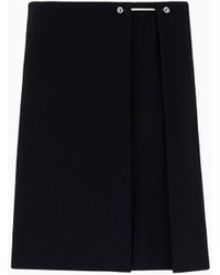 Emporio Armani - Envers Satin Skirt With A Piercing-style Closure - Lyst