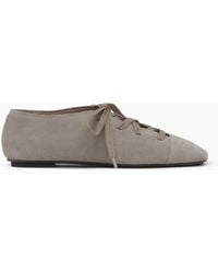 Emporio Armani - Lace-Up Ballet Flats - Lyst