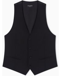 Emporio Armani - Single-Breasted Waistcoat - Lyst