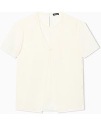 Emporio Armani - Two-Piece Technical Georgette Blouse - Lyst