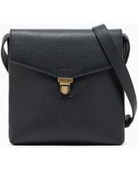 Emporio Armani - Icon Pebbled Leather Flat Shoulder Bag - Lyst