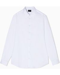 Emporio Armani - Cotton Poplin Shirt - Lyst
