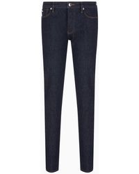 Emporio Armani - Jeans J75 In Slim Fit Aus Denim Mit Rinse-waschung - Lyst
