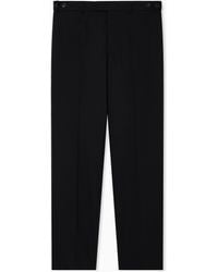 Emporio Armani - Stretch, Tropical Light Wool Canvas Trousers - Lyst