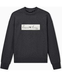 Emporio Armani - French Terry Jersey Sweatshirt With District Patch - Lyst