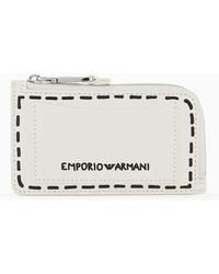 Emporio Armani - Trompe L'œil-print Card Holder With Wrap-around Zip - Lyst