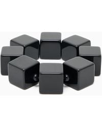 Emporio Armani - Elasticated Bracelet With Cubes - Lyst
