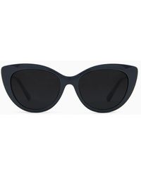 Emporio Armani - Cat-eye-sonnenbrille Mit Wechselgläsern - Lyst