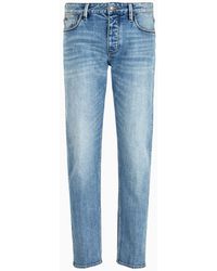 Emporio Armani - Jeans j75 In Slim Fit Aus Delavé-denim - Lyst