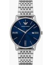 Emporio Armani - Three-Hand Date Stainless Steel Watch - Lyst
