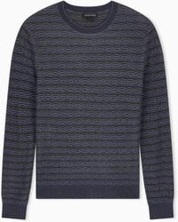 Emporio Armani - Signature Capsule Collection Jacquard Virgin-Wool Jumper - Lyst