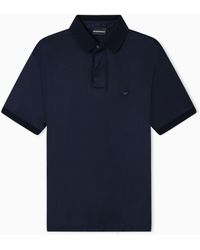 Emporio Armani - Rounded Micro Eagle Polo Shirt - Lyst