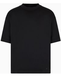 Emporio Armani - T-shirt Coupe Surdimensionnée Asv En Jersey De Lyocell Mélangé - Lyst