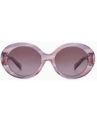 Emporio Armani - Sonnenbrille Mit Ovaler Form - Lyst