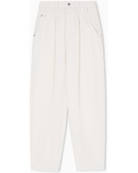 Emporio Armani - J8H Relaxed-Fit Garment-Dyed Lyocell Trousers - Lyst