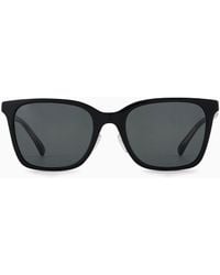 Emporio Armani - Sonnenbrille Mit Eckiger Fassung Asian Fit - Lyst
