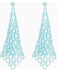 Emporio Armani - Oversized Pendant Earrings With Cross-Link Structure - Lyst