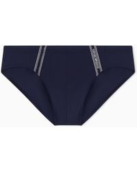 Emporio Armani - Swim Briefs With Logo Tape - Lyst