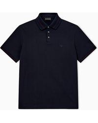Emporio Armani - Piqué Polo With Embroidered Logo - Lyst