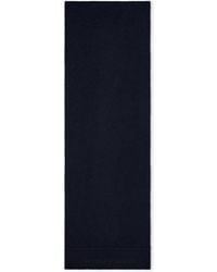 Emporio Armani - Ribbed Virgin Wool Scarf With An Embossed Logo - Lyst