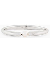 Emporio Armani - Tone Brass Bangle Bracelet - Lyst