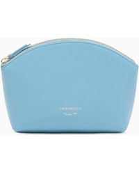 Emporio Armani - Neceser De Piel Con Estampado De Ciervo - Lyst