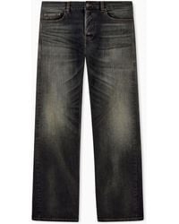 Emporio Armani - Straight-Leg Five-Pocket Denim Jeans With A Faded Effect - Lyst