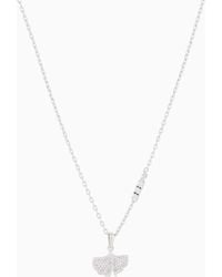 Emporio Armani - Tone Brass Pendant Necklace - Lyst