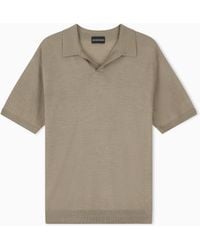 Emporio Armani - Virgin Wool And Silk Polo Neck Sweater - Lyst