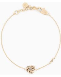 Emporio Armani - Tone Brass Station Bracelet - Lyst