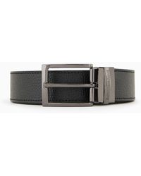 Emporio Armani - Palmellato-leather Printed Reversible Belt - Lyst
