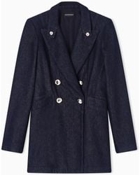 Emporio Armani - Double-Breasted Blazer - Lyst