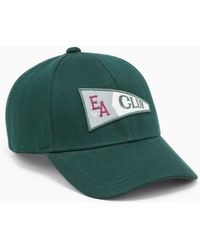 Emporio Armani - Eagle Club Capsule Collection Canvas Baseball Cap With Patch - Lyst