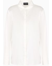 Emporio Armani - Silk Satin Shirt - Lyst