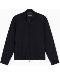 Emporio Armani - Light Wool Stretch Seersucker Blouson - Lyst