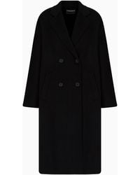 Emporio Armani - Casentino Wool And Cashmere Double-breasted Coat - Lyst