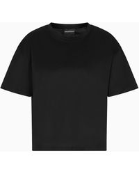 Emporio Armani - T-Shirt En Jersey Mercerisé Capsule Travel Essential Asv - Lyst