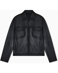 Emporio Armani - Glove-Like Nappa Lambskin Blouson - Lyst