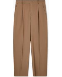 Emporio Armani - Pantalon À Pinces En Sergé Stretch De Laine Vierge Icon - Lyst