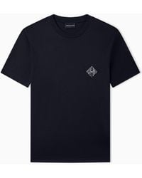 Emporio Armani - Slim-Fit Lyocell-Blend Jersey T-Shirt With Logo Patch - Lyst