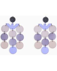 Emporio Armani - Orecchini Pendenti Con Elementi Geometrici E Aquila - Lyst