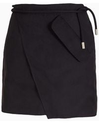 Emporio Armani - Sustainability Values Capsule Collection Recycled Modal Drawstring Skirt - Lyst