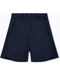 Emporio Armani - Pantalones Cortos De Algodón Esmerilado - Lyst