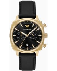 Emporio Armani - Chronograph Leather Watch - Lyst