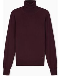 Emporio Armani - Pure Virgin-Wool Rollneck Jumper - Lyst