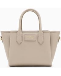 Emporio Armani - Small Shopper Bag With Palmellato Finish - Lyst
