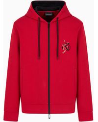 Emporio Armani - Felpa Con Cappuccio E Zip - Lyst